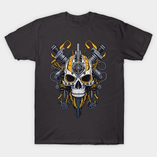 Mecha Skull S01 D60 T-Shirt